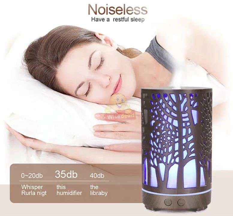Wood Grain 7 LED Colour Light and Ultrasonic Humidifier Aroma Diffuser