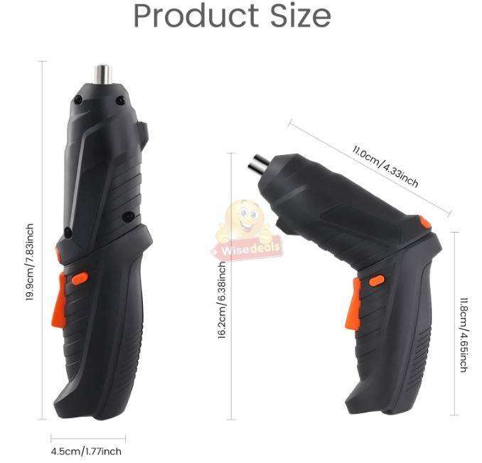 47Pcs 3.6V Cordless Electric Screwdriver Tool Kit