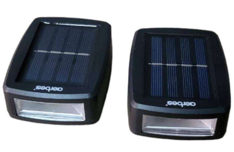 Twin Pack LED Solar Wall Light