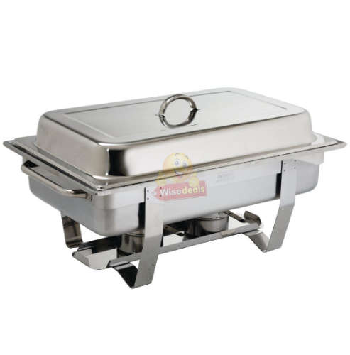 Double chafing stainless steel dish