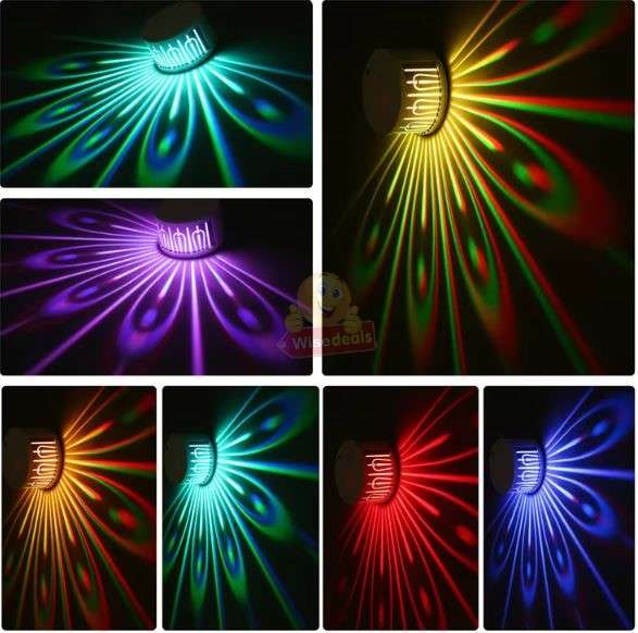 LED Projection Colourful Wall Touch Light with Remote