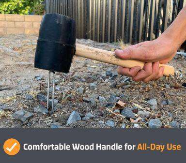 Rubber Mallet with wooden handle