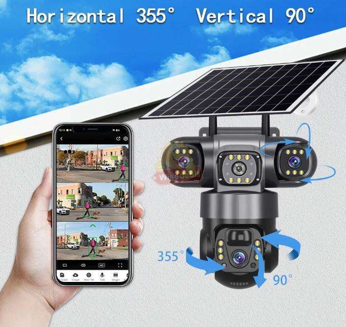 3 Camera Waterproof SOLAR IP WIFI or 4G (Sim Card) Camera