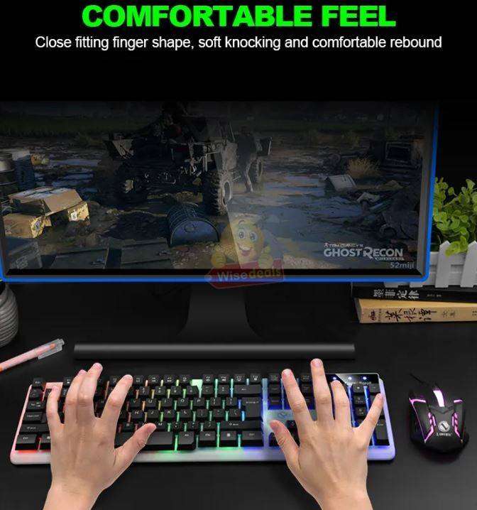 LED Backlight Gaming Keyboard and Mouse Set