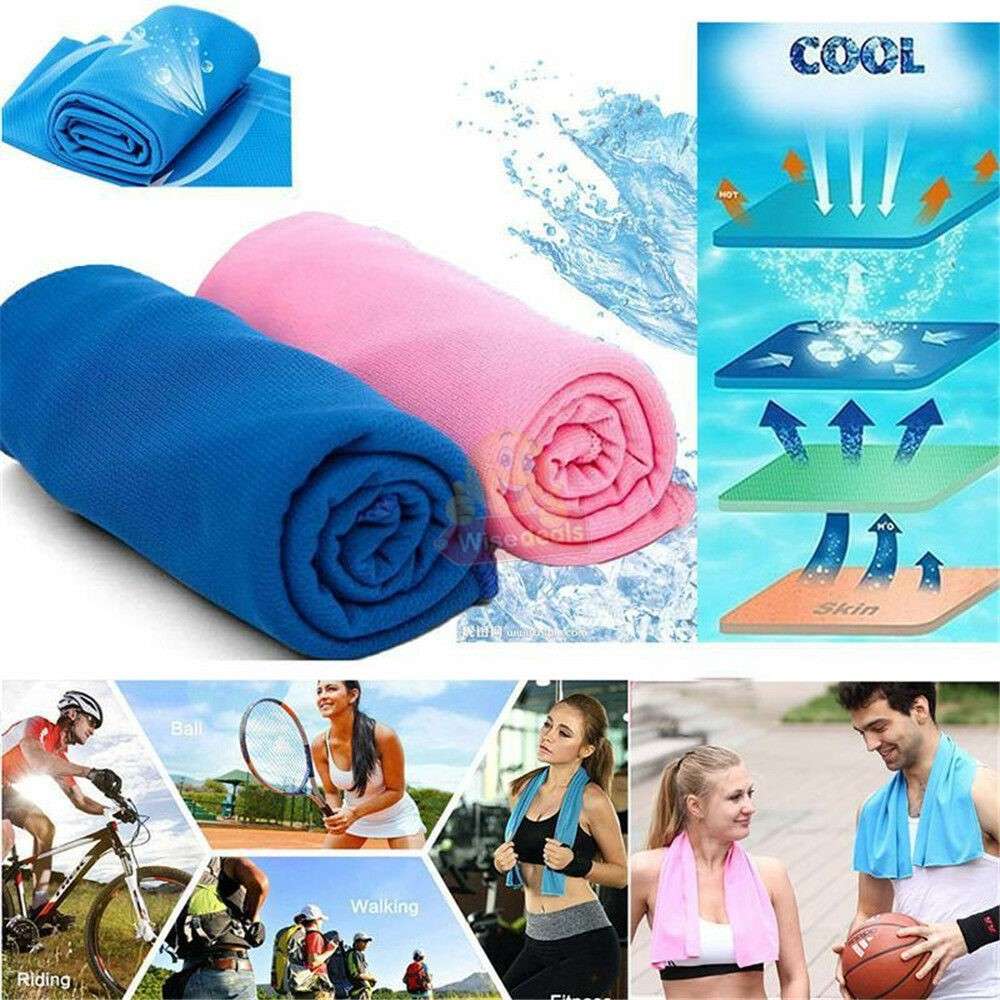 Instant Cooling Towel, Simply just Wet it, Wing it and Snap it and it will get Cooler