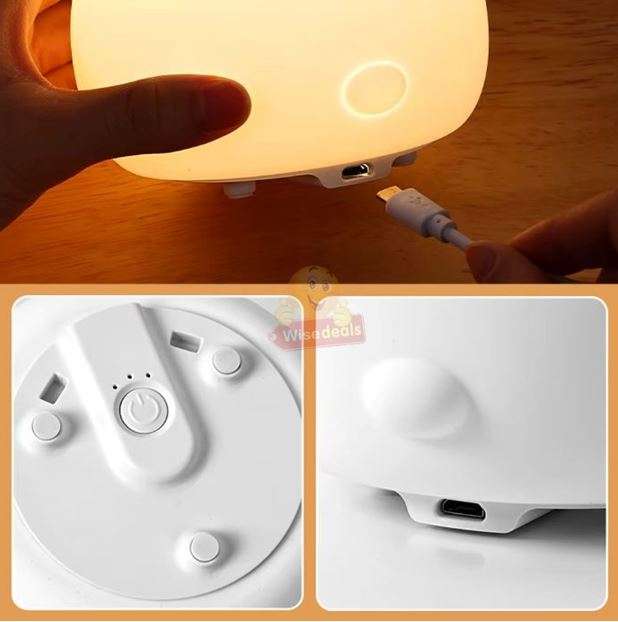 Different Colour Little Fat Bear LED Silicone Night Lamp