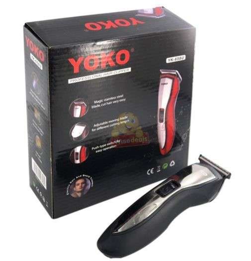 Professional Beard and Hair Trimmer Set in Black and Silver