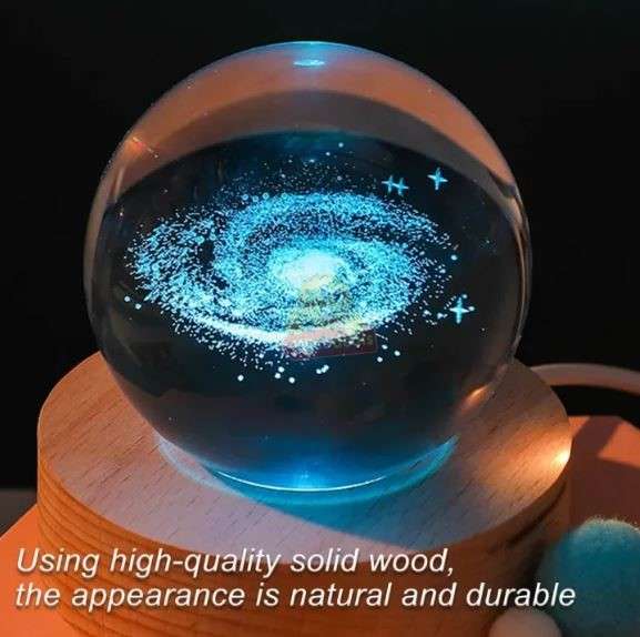 Luminous 3D Laser Engraving crystal ball night Light