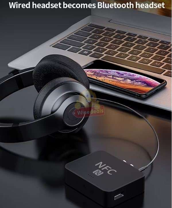 Bluetooth 5.0 Audio Receiver with NFC Function RCA AUX Ports for Home and Car Stereo