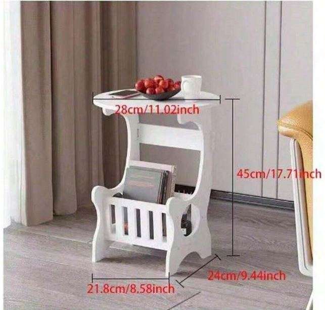 Mini Round Coffee Tea Home Living Room Magazine Storage Rack Bedside Table