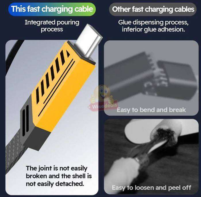 120W 3-IN-1 Fast Charging Data Cables
