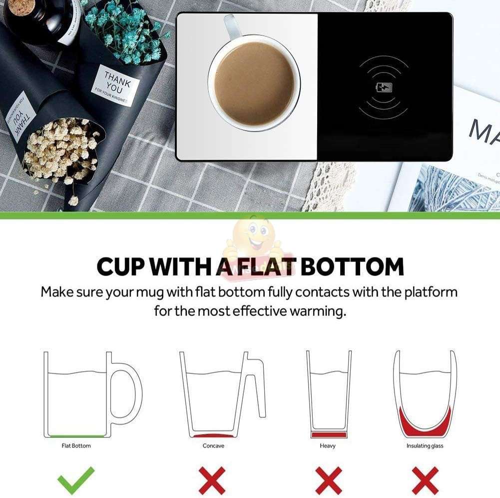2-in-1 Wireless Charger and Coffee Cup Warmer