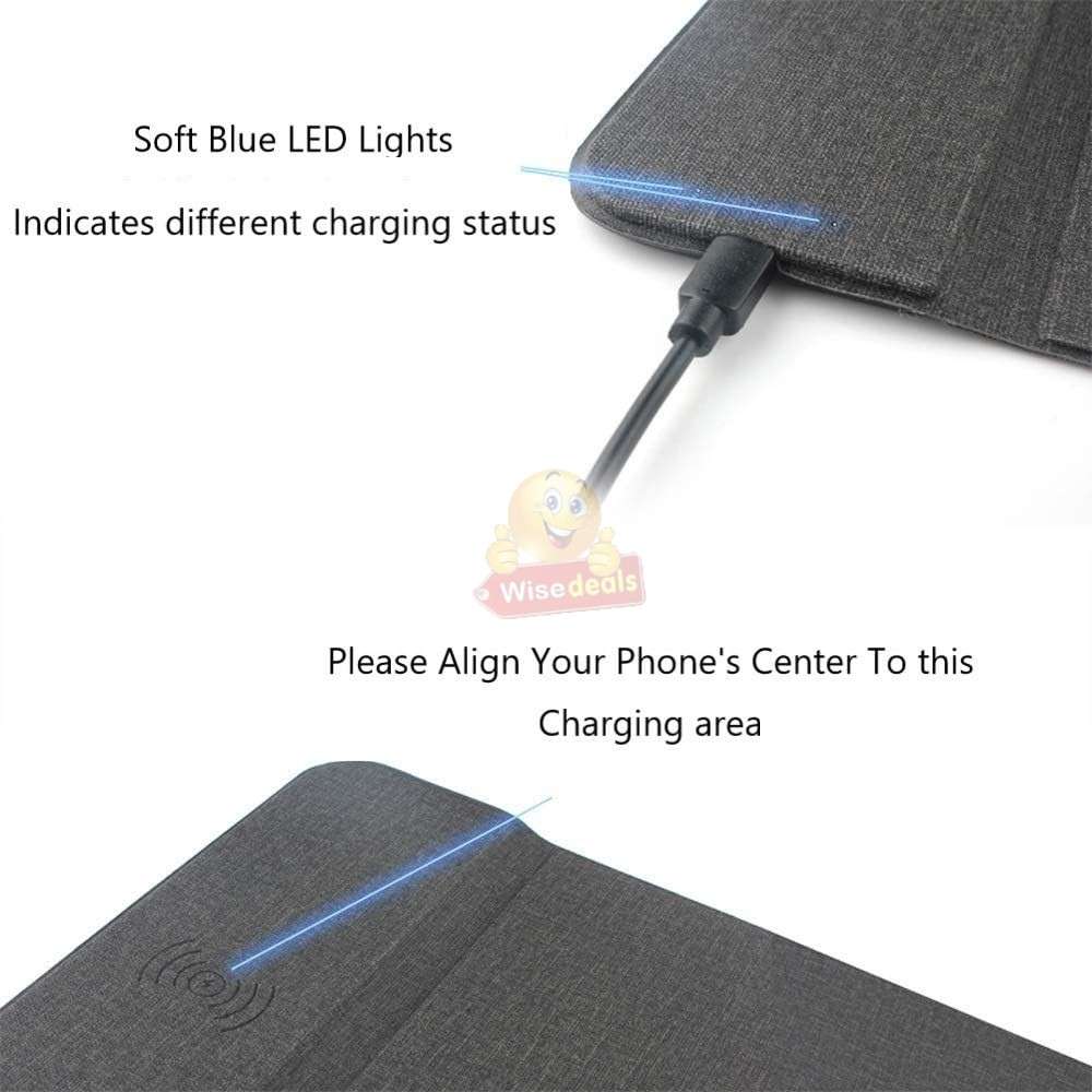 Fast Qi Wireless Charging Mouse Pad in Black