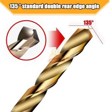 50 Piece Titanium Coated HSS Drill Bit Set