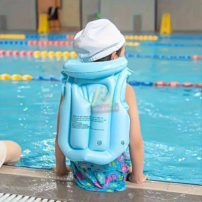 Childrens Inflatable Safety Swimming Vest Jacket Available in 3 Colours