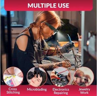 160 Percent Magnifying glasses that help provide comfortable eye protection with clear lens.