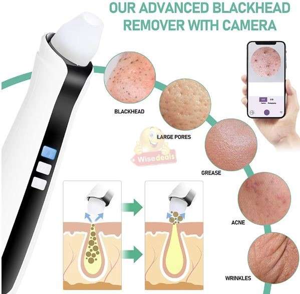 Enlarge by Camera 500X times WIFI Blackhead Remover