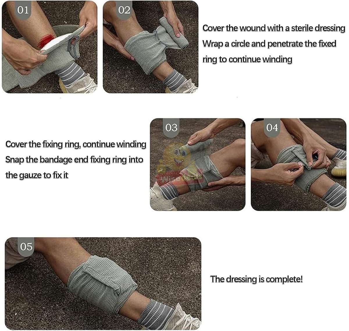 6 Inch Vacuum Sealed Multi-Purpose Emergency Bandage