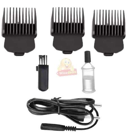 Professional Beard and Hair Trimmer Set in Black and Silver