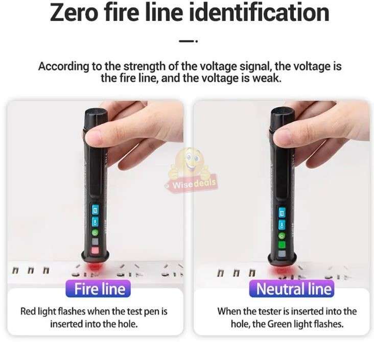 Multi-Function 12V / 48V -1000V Pen Style Non-Contact AC Voltage Detector