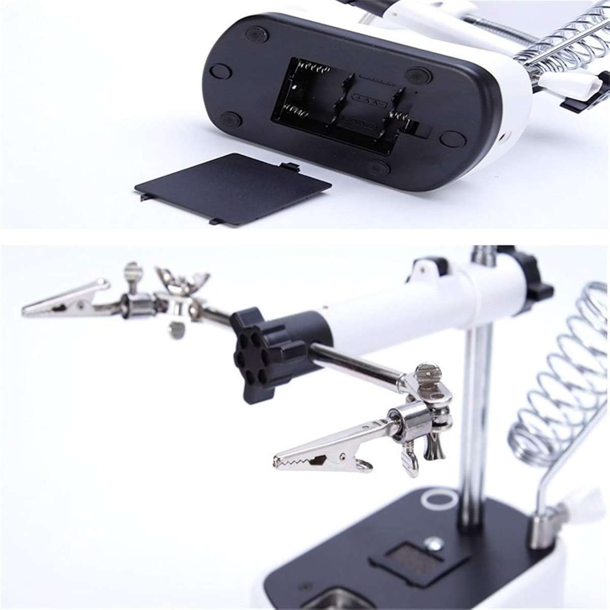 5 LED Light Auxiliary Lamp Soldering Stand Magnifier
