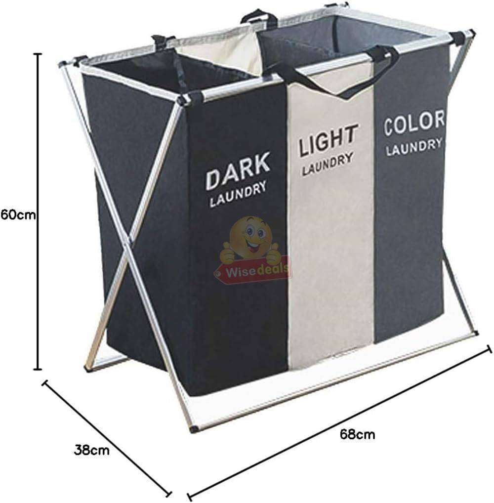 Portable Laundry Basket with Sections