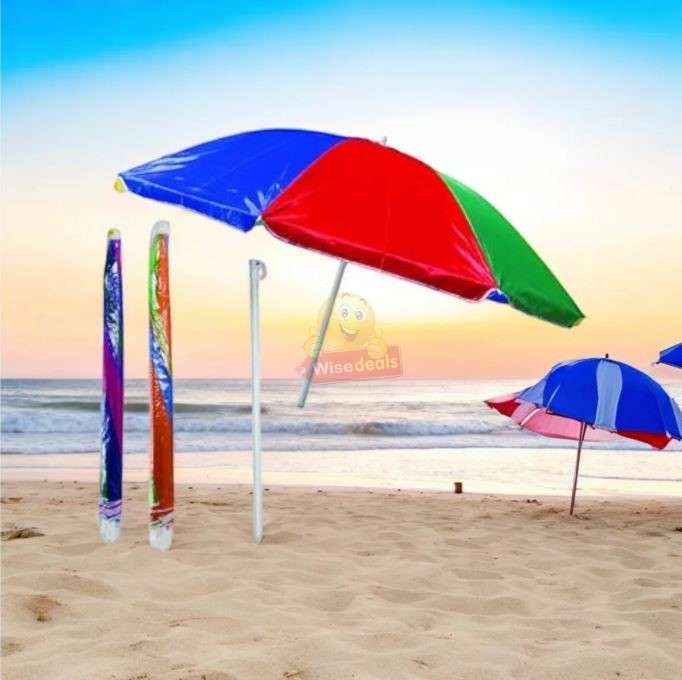 Large Outdoor Rainbow Garden or Beach Umbrella