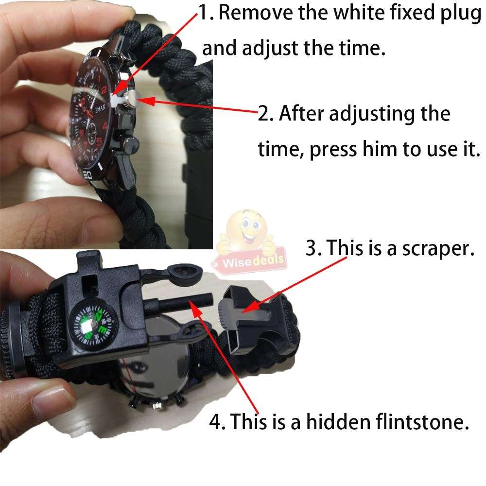 Survival Watch with lots of Features and Accessories