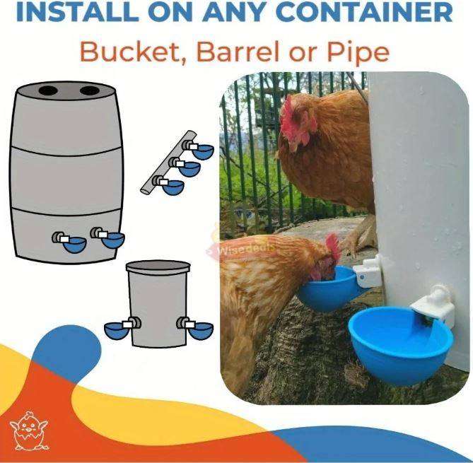 5 Piece Chicken Water Feeders with attachments