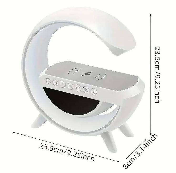 3-in-1 Wireless LED Bluetooth Speaker Radio Fast Charging Alarm Clock