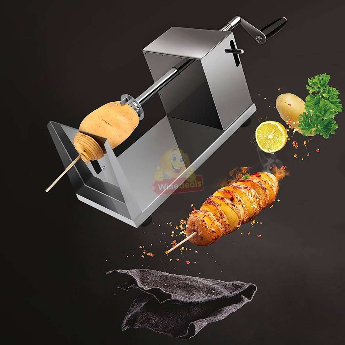 Stainless Steel potato spiral and veggie slicer tornado