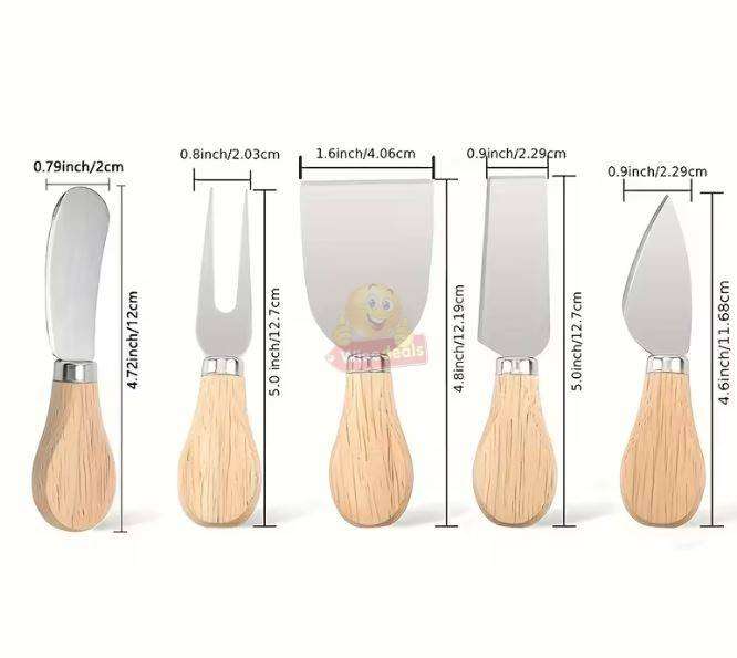 5 Piece Stainless Steel Cheese Set