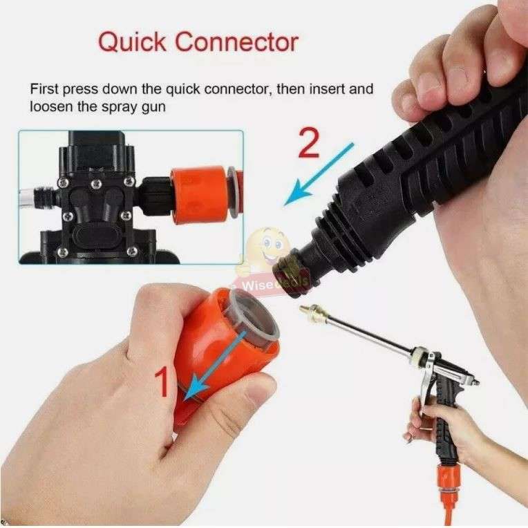 12V 130PSI 100W High-Pressure Water Gun with long trigger nozzle