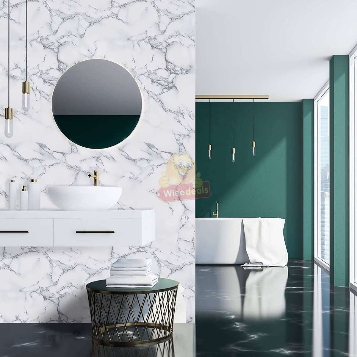 Self-Adhesive water-resistant Marble Pattern Film 40CM x 2M