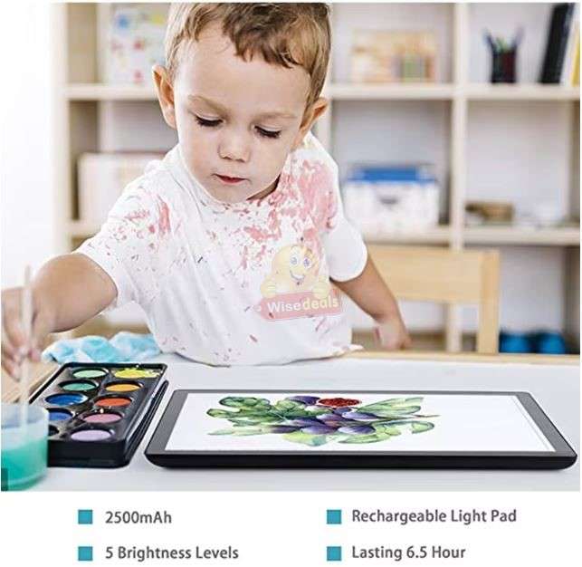 Large 2500mAh Lithium Battery LED Brightpad with scale