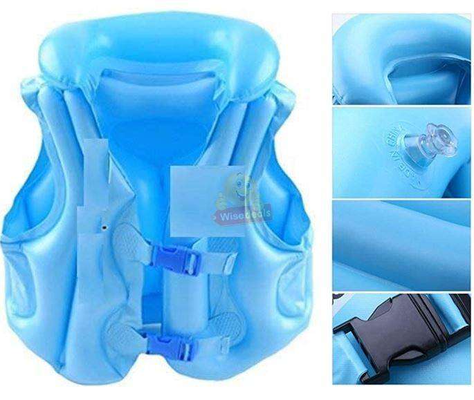 Childrens Inflatable Safety Swimming Vest Jacket Available in 3 Colours