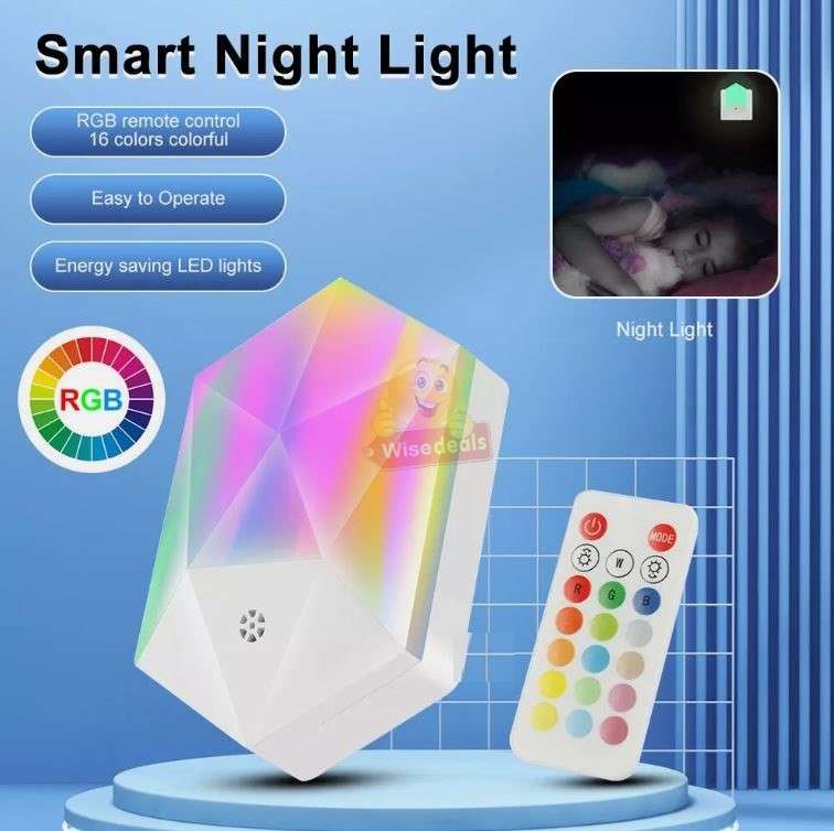 Smart RGB 16 Colour Night Light with 4 Dynamic Lighting Effects