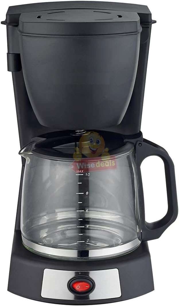 10 Cup Electric Drip Coffee Maker with Water Level Indicator and Auto Shut Off - START R1 ONLY