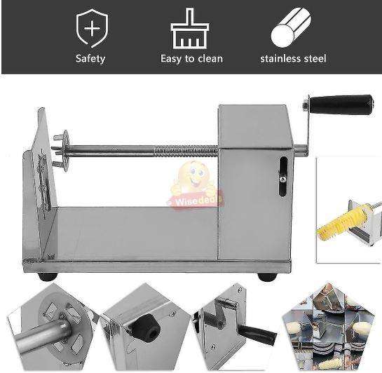 Stainless Steel potato spiral and veggie slicer tornado