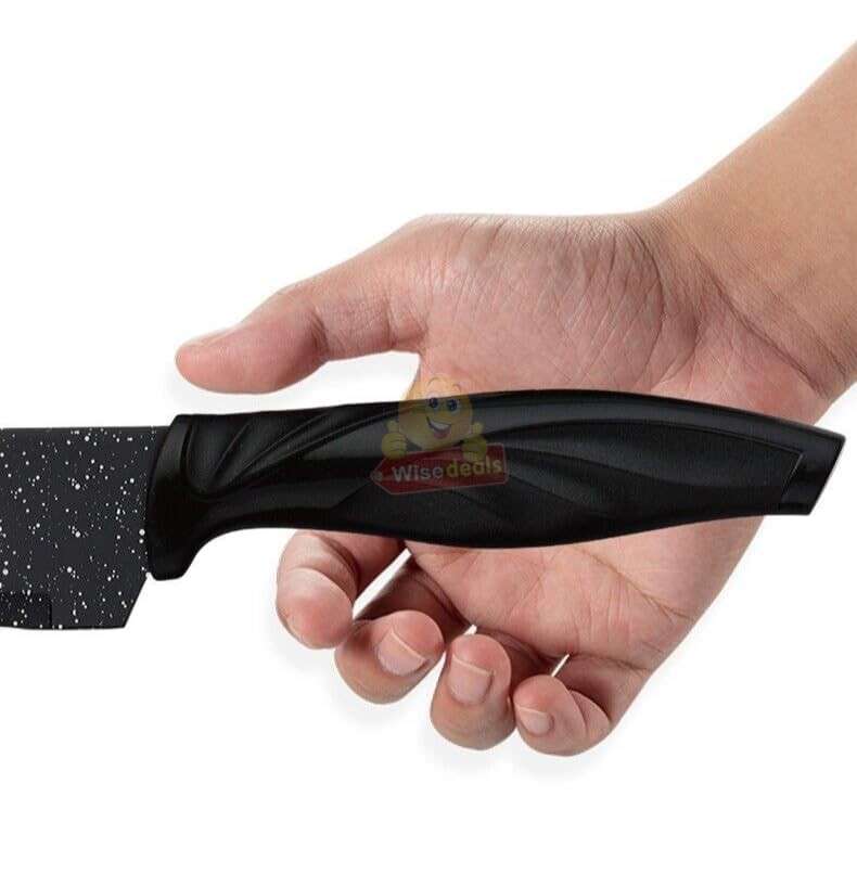 6 Piece Carbon Stainless Steel Knife Set, Perfect for slicing, Chopping, Carving...