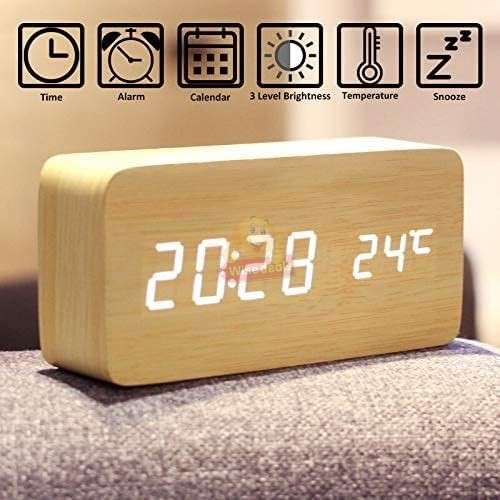 Digital LED Alarm Clock Timer Calendar Thermometer