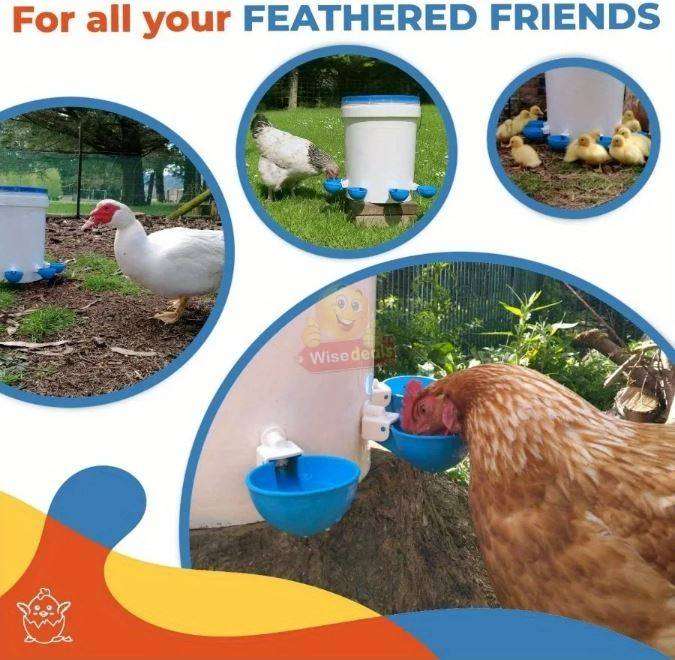 5 Piece Chicken Water Feeders with attachments