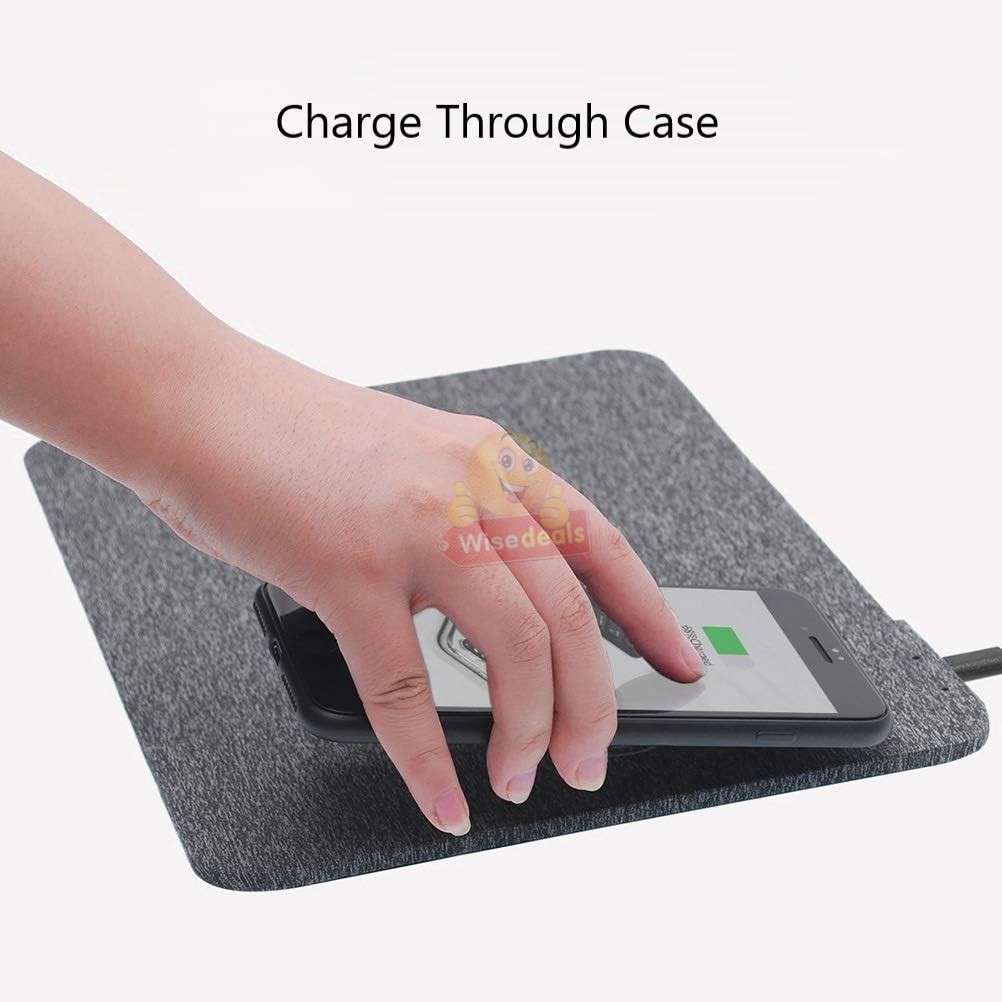 Fast Qi Wireless Charging Mouse Pad in Black