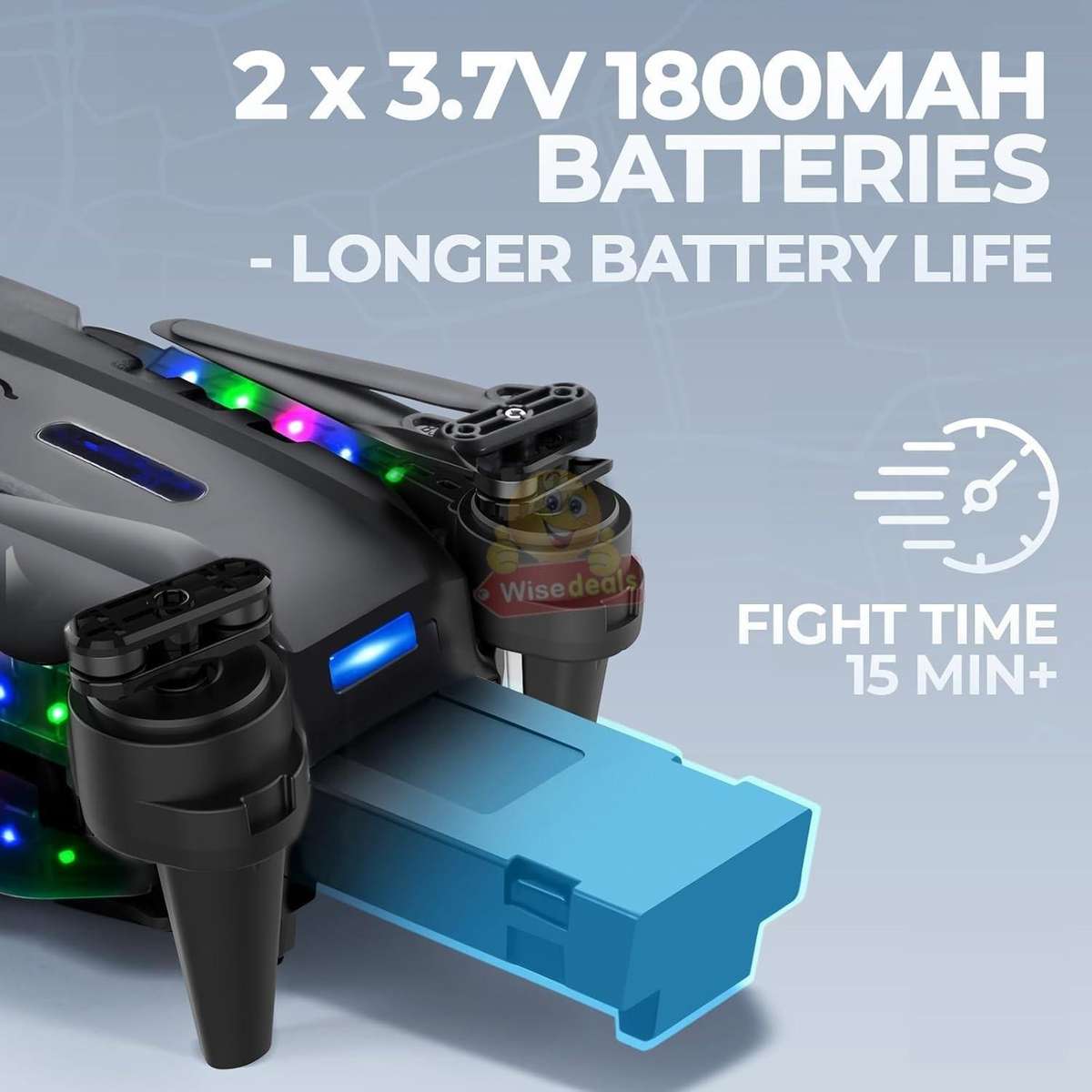 Foldable LED Drone With 1080P HD FPV Camera Remote Control