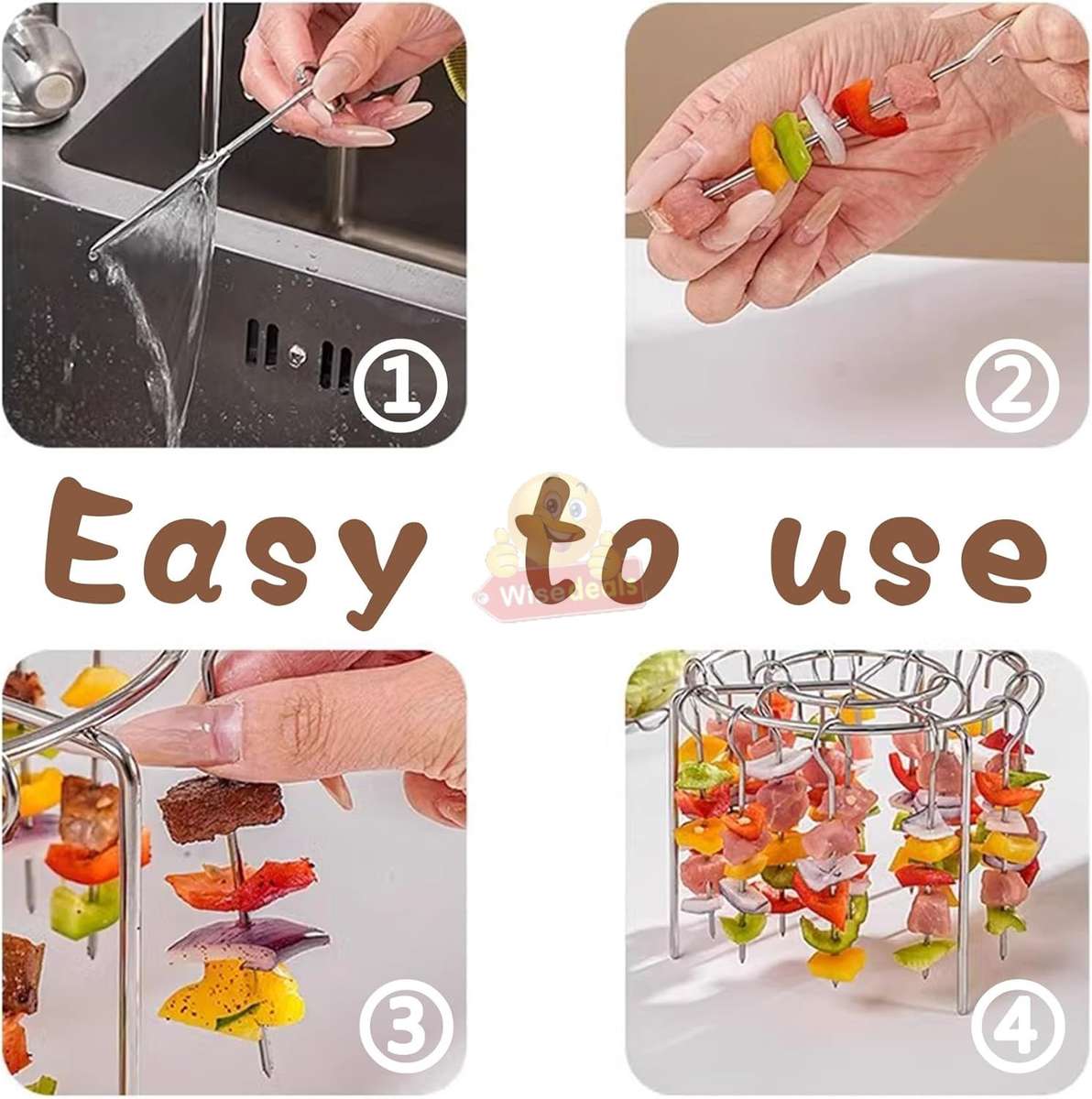 Stainless Steel Air Fryer Set. 24 Skewers