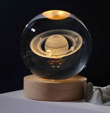 Luminous 3D Laser Engraving crystal ball night Light
