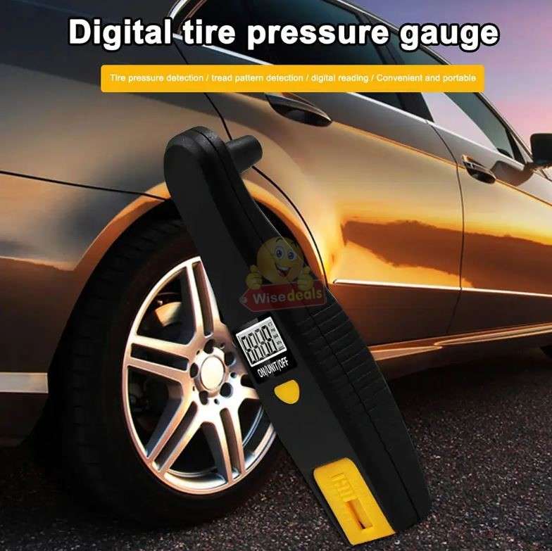 2 in 1 Digital LCD Display Tyre Air Pressure Gauge Meter