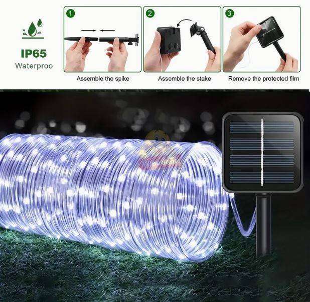 10m LED Solar String Tube Lights