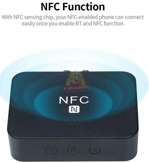 Bluetooth 5.0 Audio Receiver with NFC Function RCA AUX Ports for Home and Car Stereo