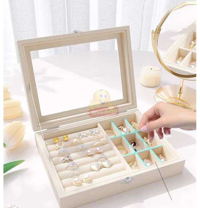 Exquisite Velvet Jewellery Box and Organizer for all you Jewellery - START R1 ONLY